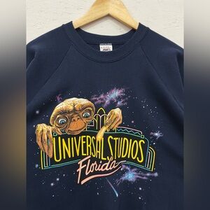 Vintage 80s E.T. Universal Studios Sweatshirt, Size XL, Disney New Old Stock